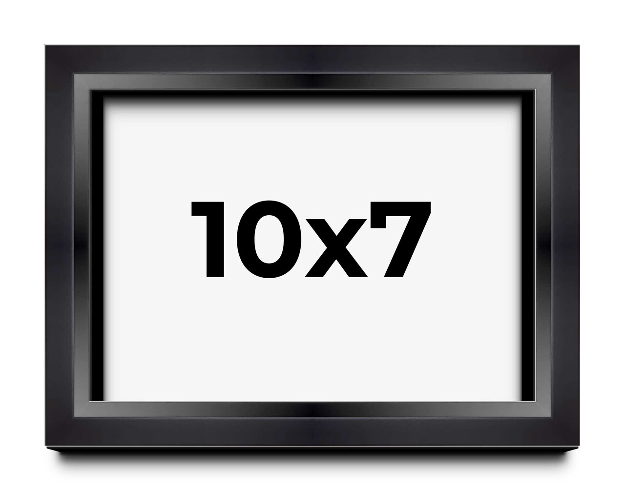 Photo Size Minimalist Shadow Box Black Picture Frame - UV Acrylic, Backing, Hanging Hardware